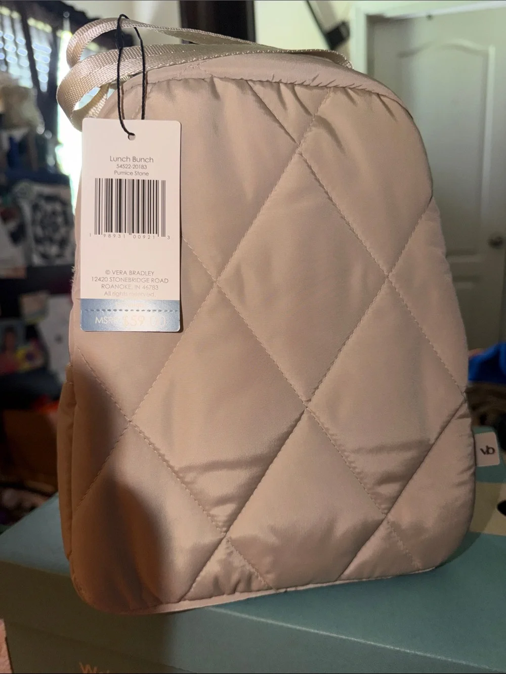NWT Vera Bradley Quilted Mini Lunch Bunch in Pumice Stone - Picture 7 of 7